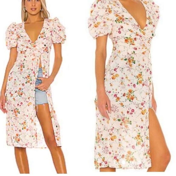 NWT House of Harlow 1960 Maeve Floral Midi Top - Picture 1 of 9